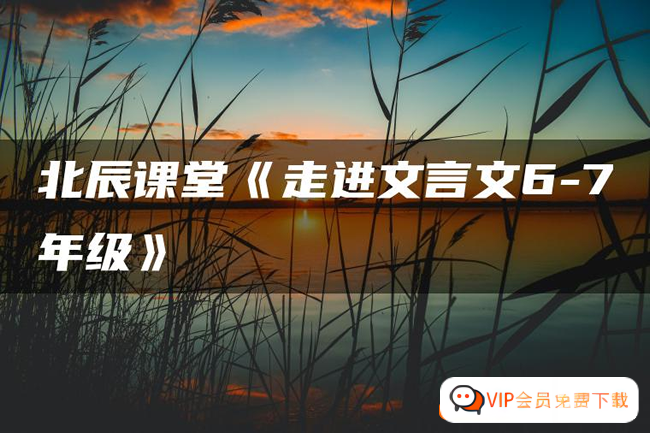 北辰课堂《走进文言文(6-7年级)》195篇文言文精讲视频课程资源合计5.82GB百度网盘下载 北辰课堂《走进文言文(6-7年级)》195篇文言文精讲视频课程资源合计5.82GB百度网盘下载